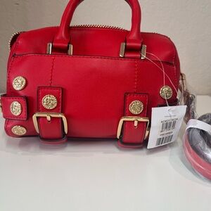 Topshop Bianca mini bowler Handbag with Gold Accents NWT